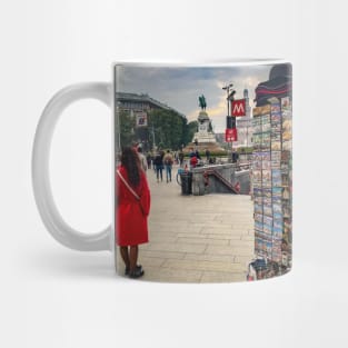 The Woman in Red, Milano, Italy Mug